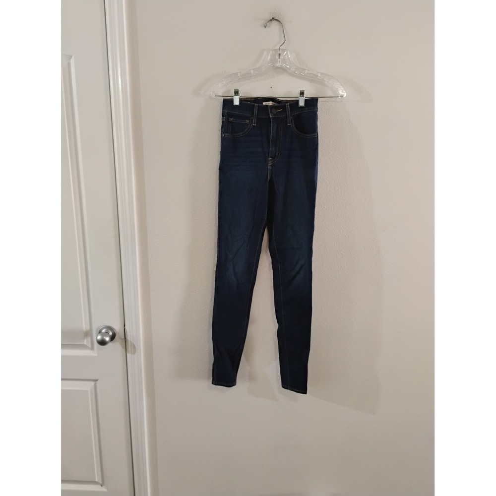 Levis Mile High Super Skinny Jeans Dark Wash Indigo Denim Size 25